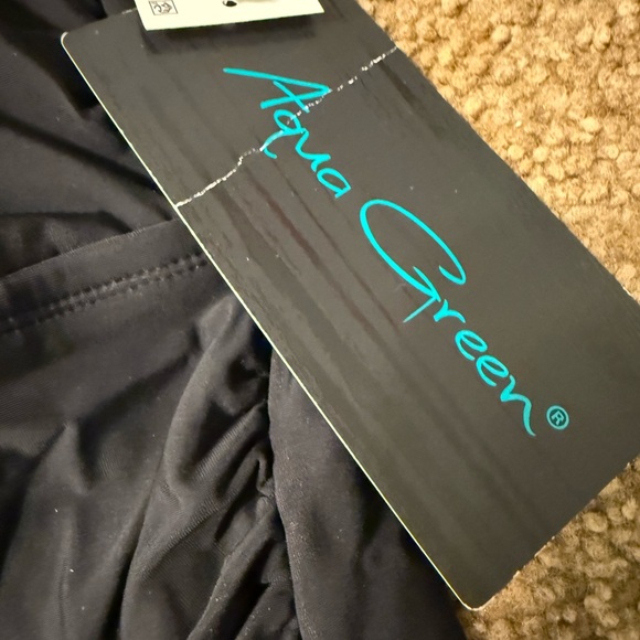 Aqua Green Black Dress - Picture 2 of 3